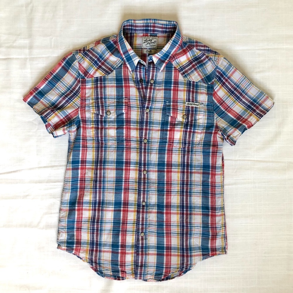 Lucky Brand Western Pearl Snap Shirt, small